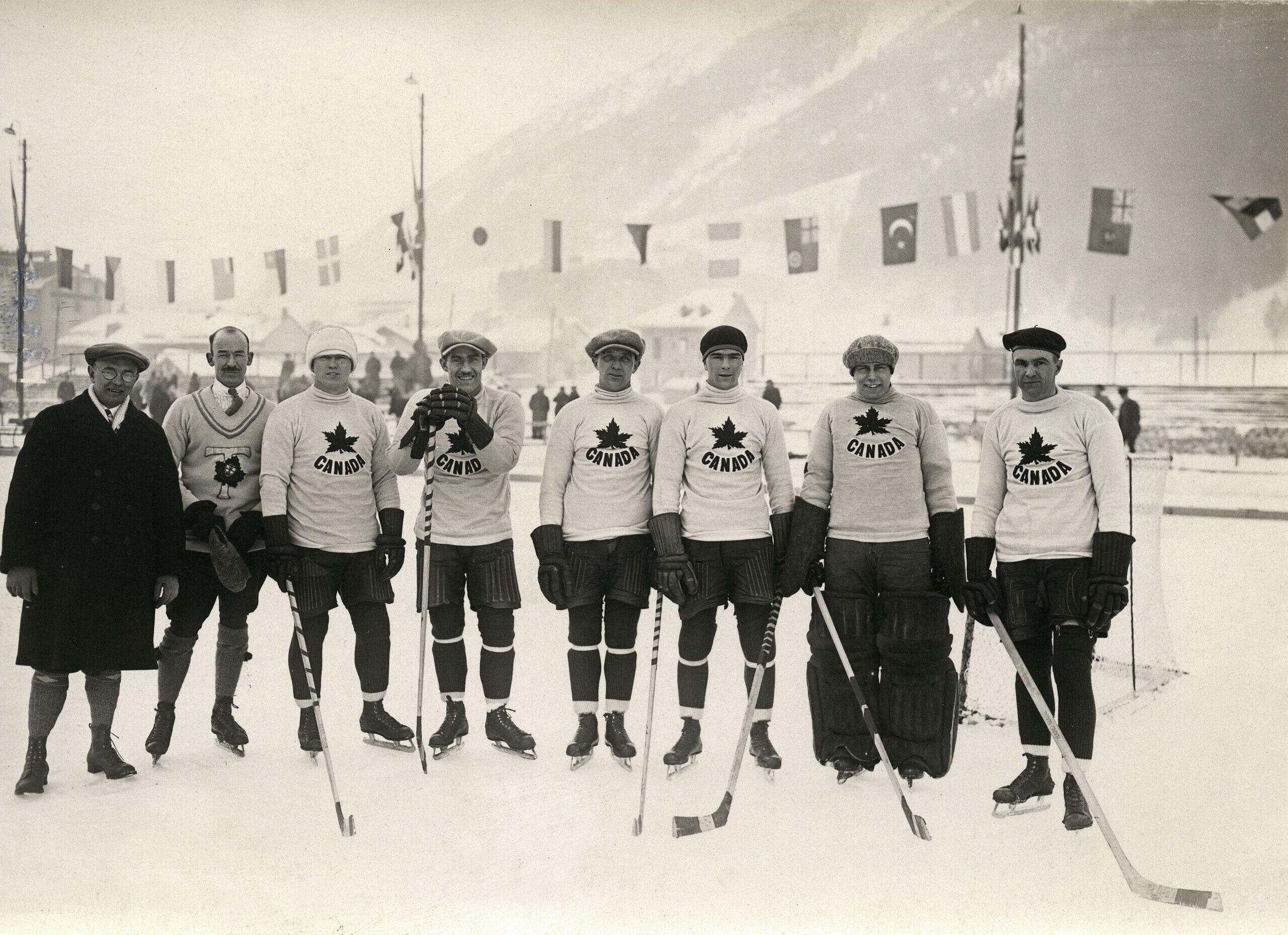 Canada's hockey team at the 1924 Winter Olympics.