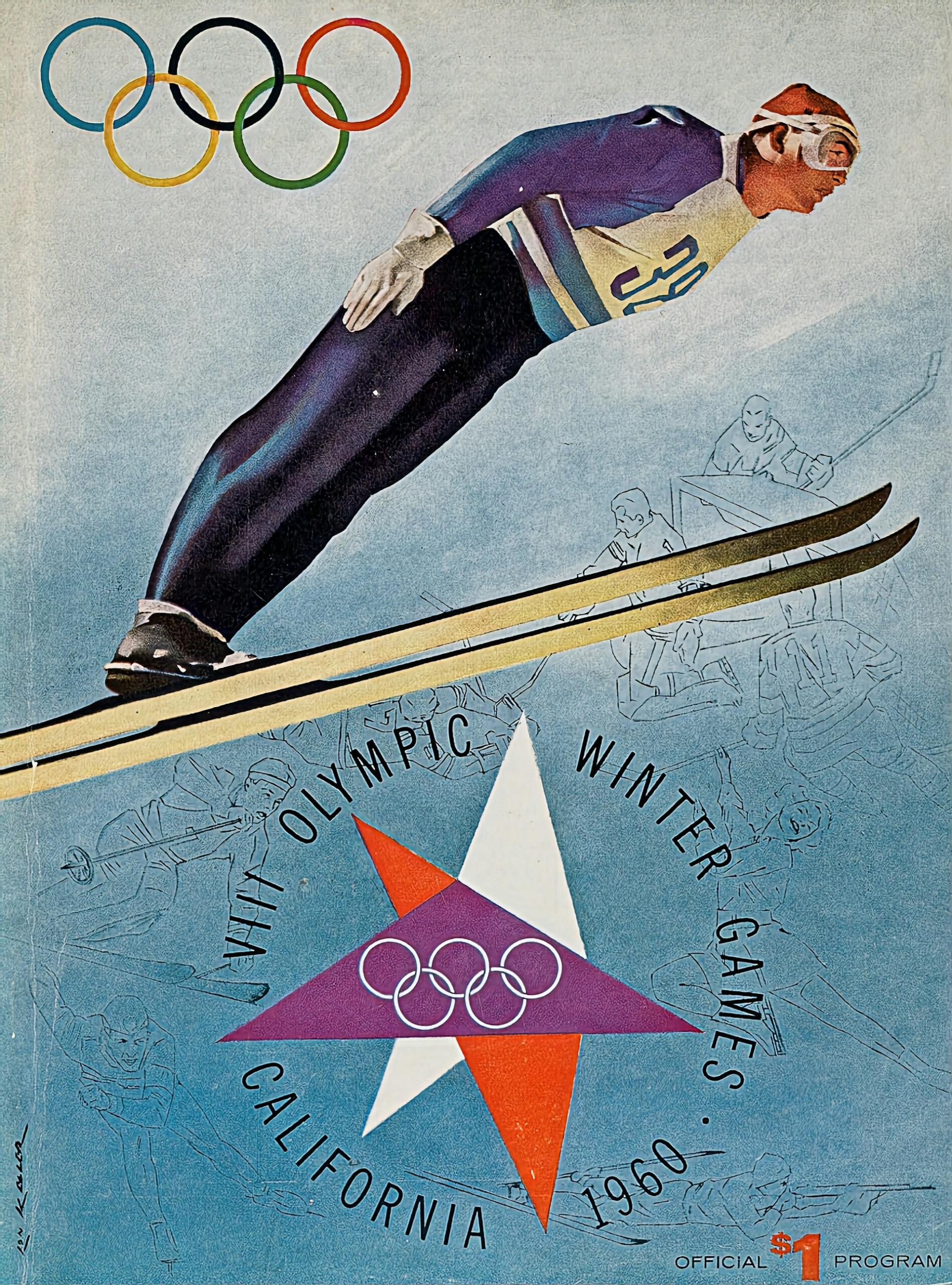 Advertising image for the 1960 Winter Olympic Games.
